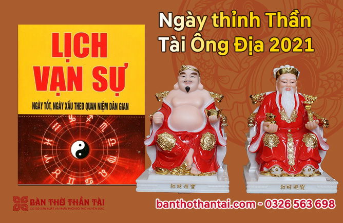 Ngày thỉnh Thần Tài ông địa trong năm 2021