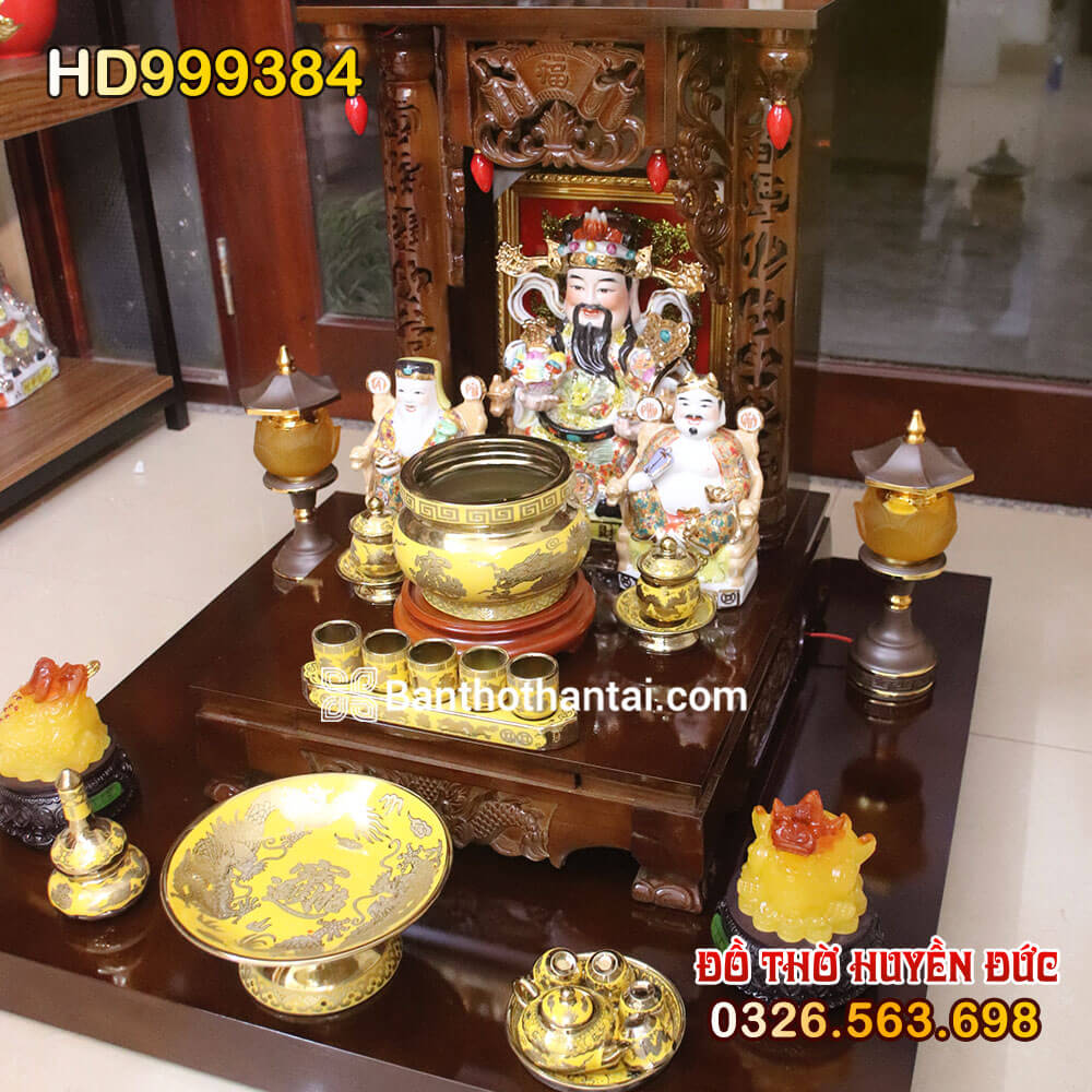 Bộ Bàn Thờ Thần Tài Mái Bằng HD999384