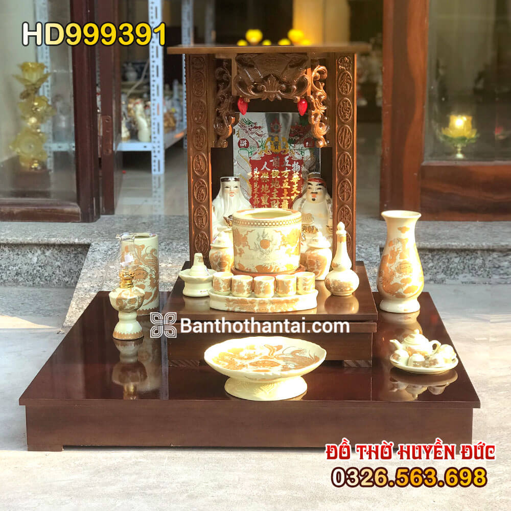 Bộ Bàn Thờ Thần Tài Mái Bằng HD999391