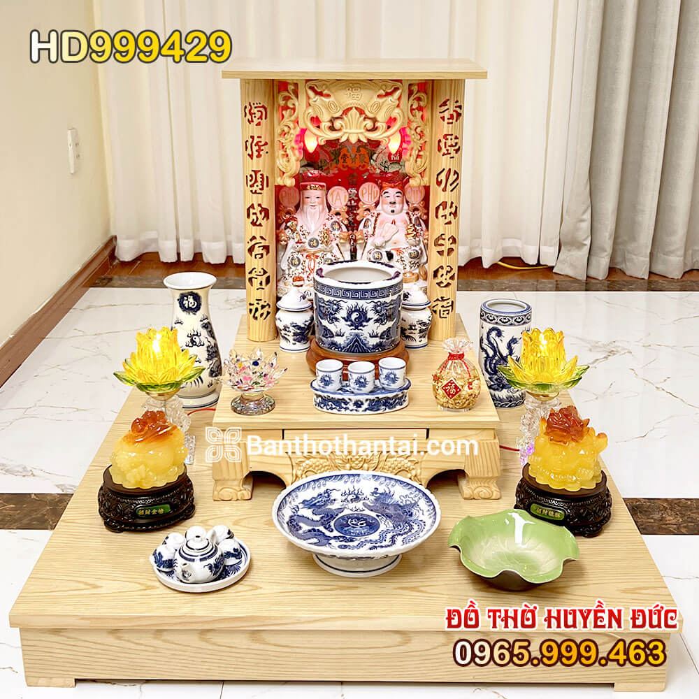 Bộ Bàn Thờ Thần Tài Mái Bằng HD999429