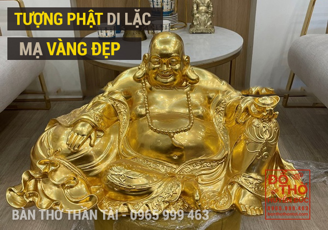 Tượng Phật Di Lặc mạ vàng