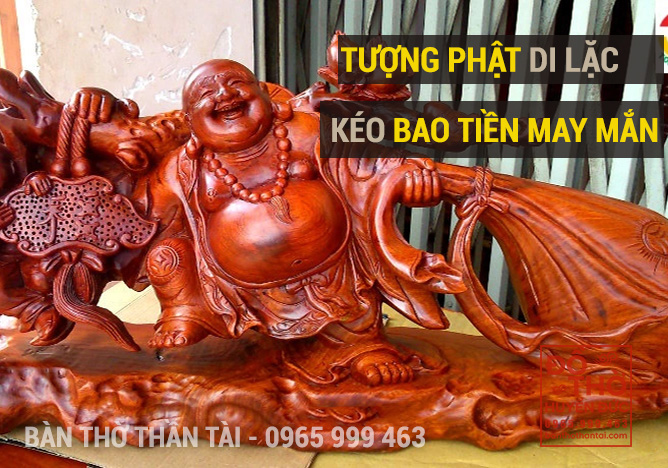 Tượng Phật Di Lặc kéo bao tiền