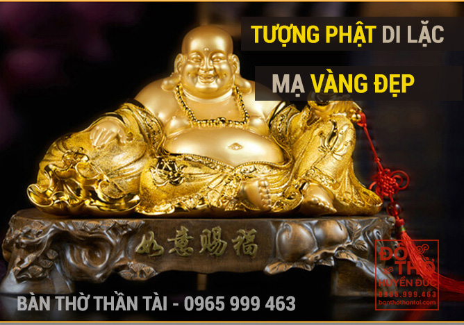 Tượng Phật Di Lặc mạ vàng