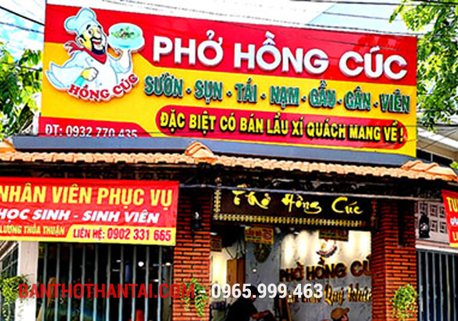 Biển quảng cáo phở Hồng Cúc 10